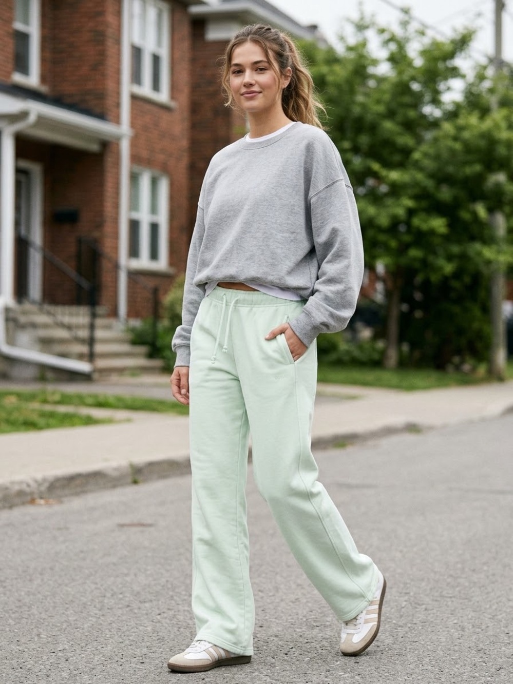 Garage UltraFleece High Rise Straight Leg Sweatpants Mint XXS